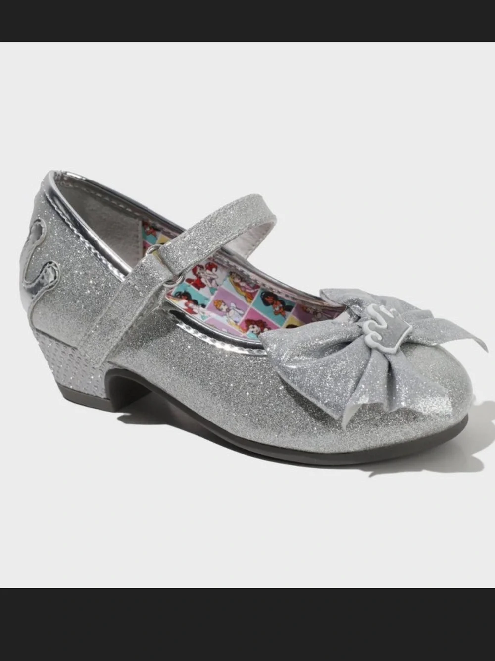 Silver Glitter Mary Jane Princess Shoes
